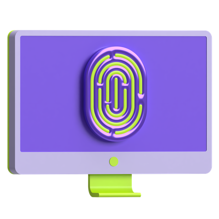 Seguridad biometrica  3D Icon