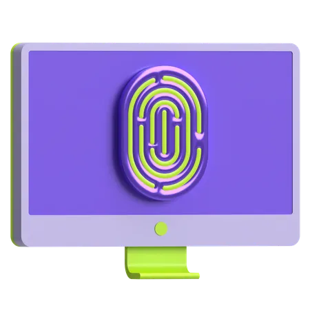 Seguridad biometrica  3D Icon