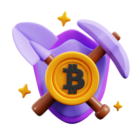 Seguridad bitcoin  3D Icon