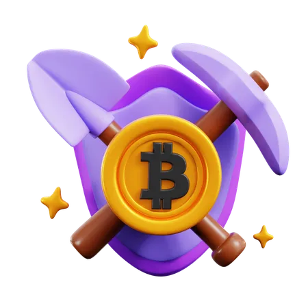 Seguridad bitcoin  3D Icon