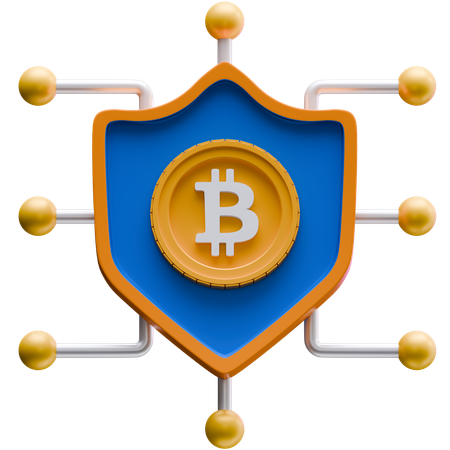 Seguridad bitcoin  3D Icon