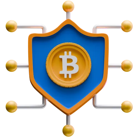 Seguridad bitcoin  3D Icon