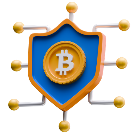 Seguridad bitcoin  3D Icon