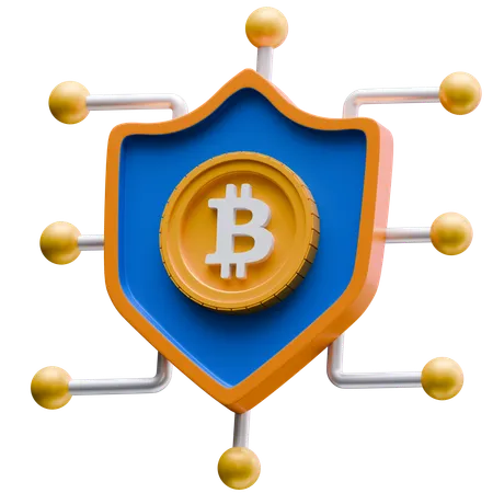 Seguridad bitcoin  3D Icon