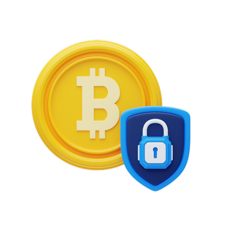 Seguridad bitcoin  3D Icon