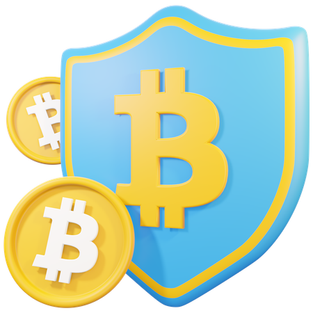 Seguridad bitcoin  3D Illustration