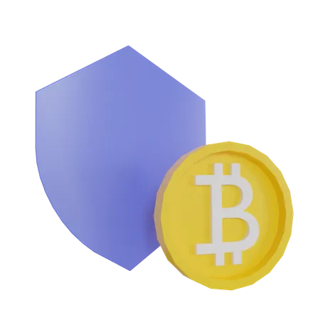 Seguridad bitcoin  3D Illustration