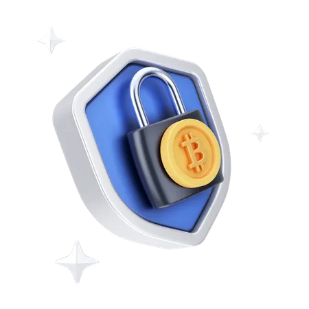 Seguridad bitcoin  3D Icon