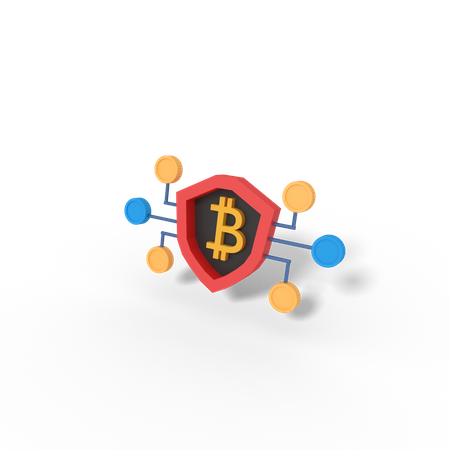 Seguridad bitcoin  3D Icon