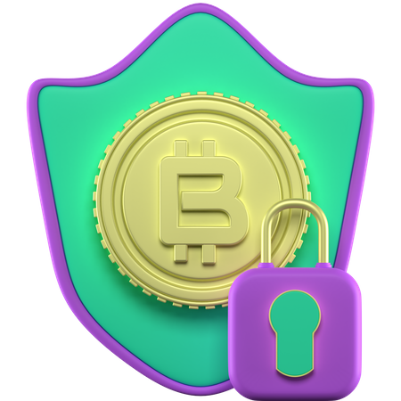 Seguridad bitcoin  3D Icon