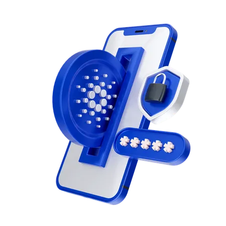 Seguridad cardano  3D Icon