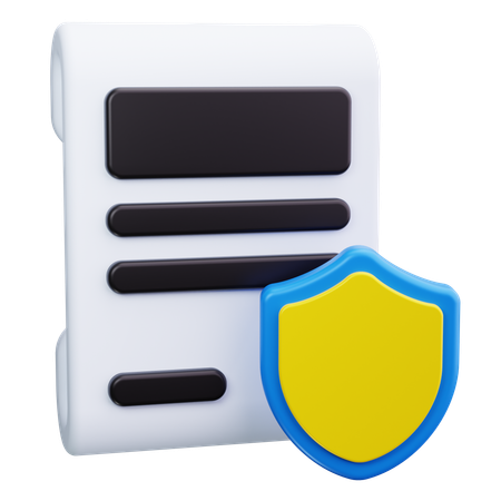 Seguridad de archivos  3D Icon