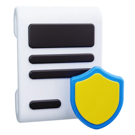 Seguridad de archivos  3D Icon