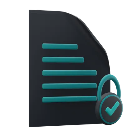 Seguridad de archivos  3D Illustration