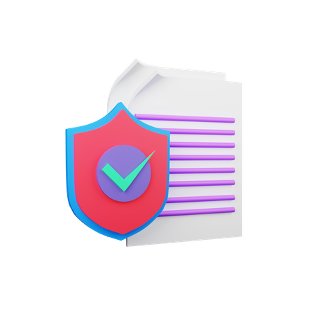 Seguridad de archivos  3D Icon