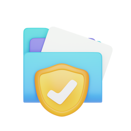 Seguridad de archivos  3D Icon