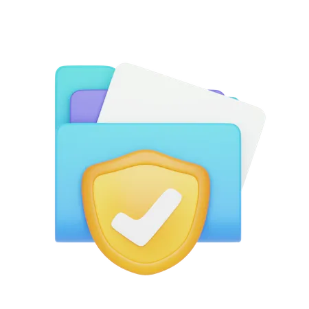 Seguridad de archivos  3D Icon