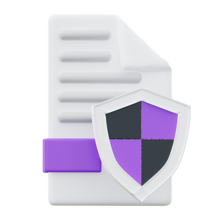 Seguridad de archivos  3D Icon