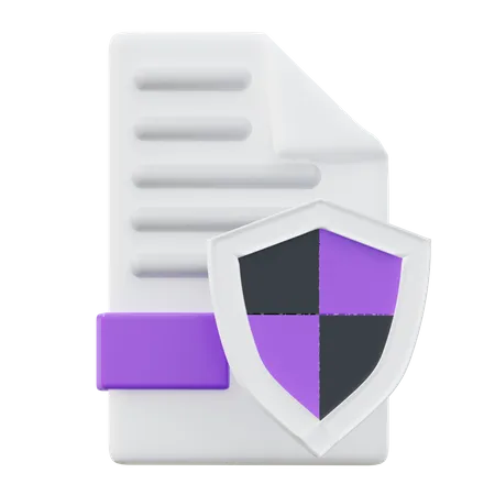 Seguridad de archivos  3D Icon