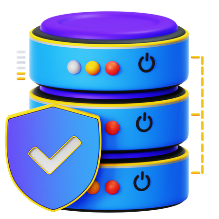 Seguridad de la base de datos  3D Illustration