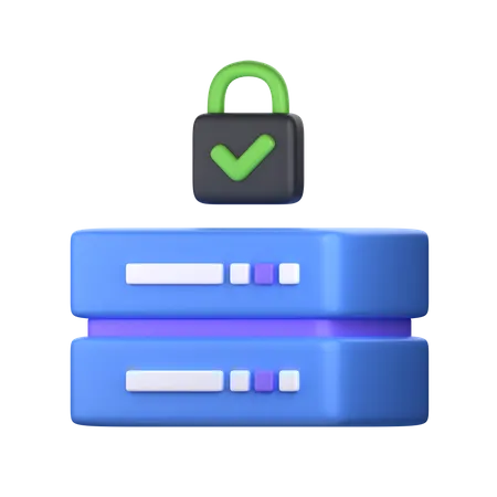 Seguridad de la base de datos  3D Icon