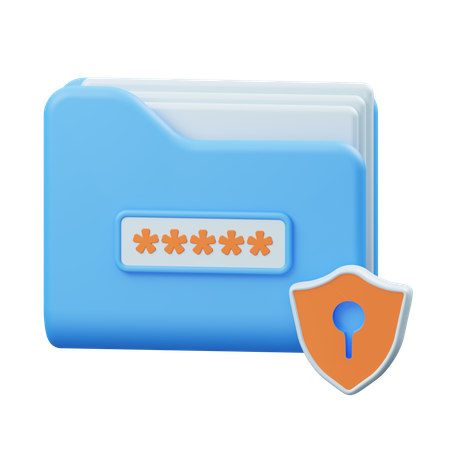 Seguridad de carpeta  3D Icon