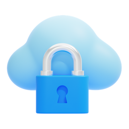 Seguridad informática en la nube  3D Icon