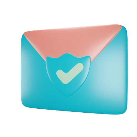 Seguridad del correo  3D Icon