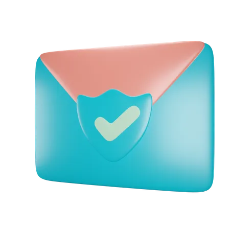 Seguridad del correo  3D Icon