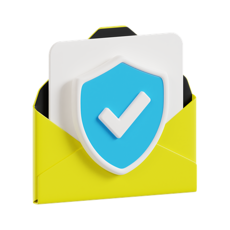 Seguridad del correo  3D Icon