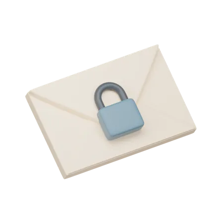 Seguridad del correo  3D Icon