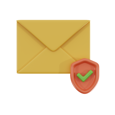 Seguridad del correo electrónico  3D Icon