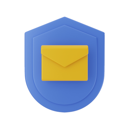 Seguridad del correo electrónico  3D Illustration