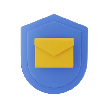 Seguridad del correo electrónico  3D Illustration
