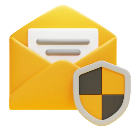 Seguridad del correo electrónico  3D Icon