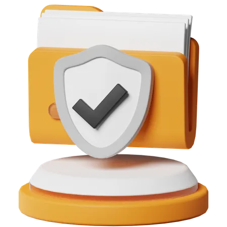 Seguridad de datos  3D Icon