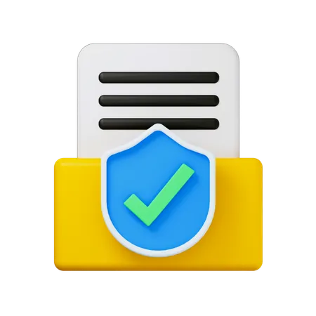 Seguridad de datos  3D Icon