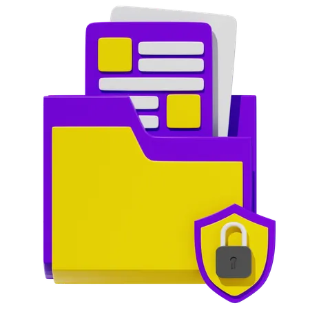 Seguridad de datos  3D Icon