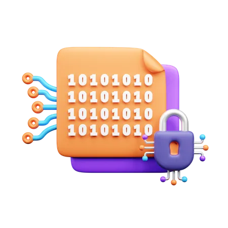 Seguridad de datos  3D Icon