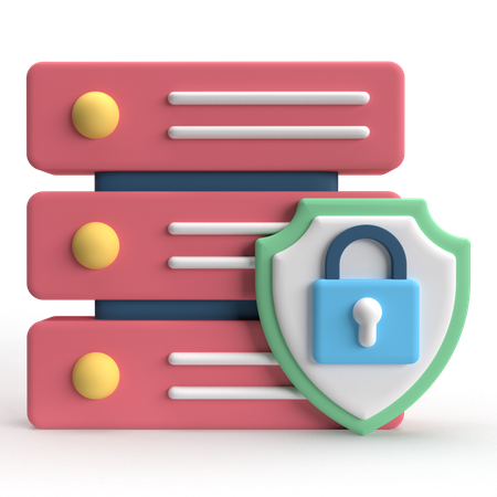 Seguridad de datos  3D Icon