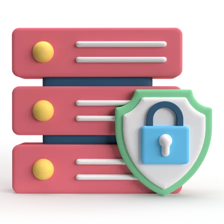 Seguridad de datos  3D Icon