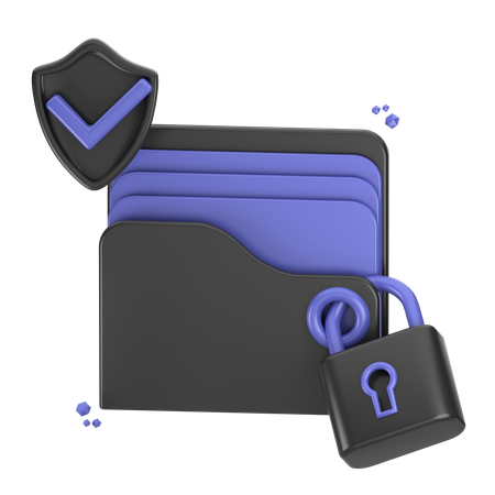 Seguridad de datos  3D Icon