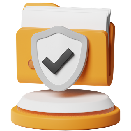 Seguridad de datos  3D Icon