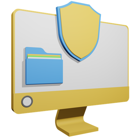 Seguridad de datos  3D Icon