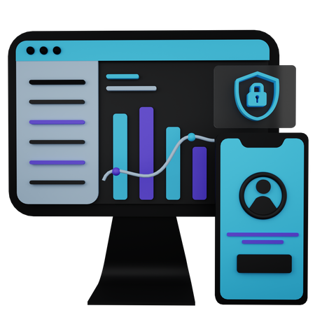 Seguridad de datos  3D Icon