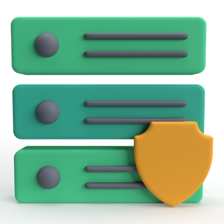 Seguridad de datos  3D Icon