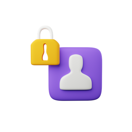 Seguridad de datos personales  3D Icon