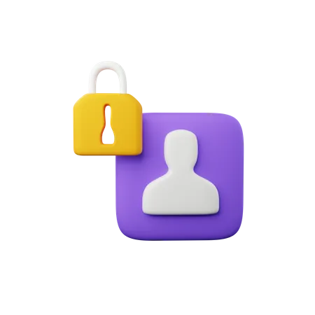 Seguridad de datos personales  3D Icon