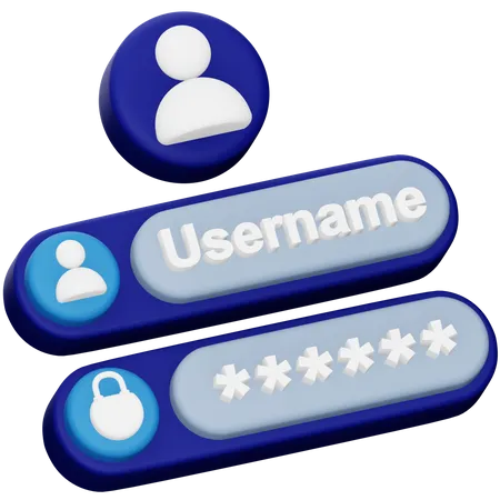 Seguridad de datos personales  3D Icon
