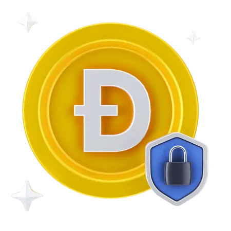 Seguridad de Dogecoin  3D Icon